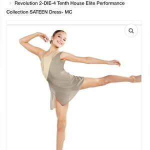 Tenth House/2die4 Collab Tan Leotard dress for contemporary, ballet, lyrical
